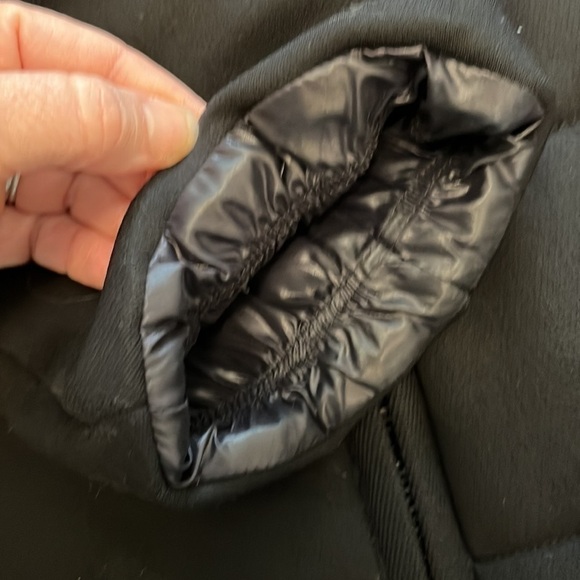 Blue les copains fabric and nylon car coat size medium. - Picture 8 of 14